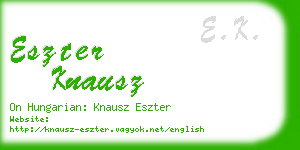 eszter knausz business card